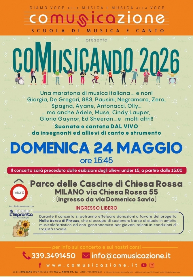 LIVE MAGGIO 2026 - Comusicazione - Scuola Musica